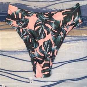 Bandeau pink bikini bottems